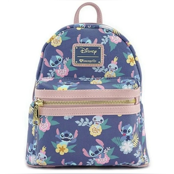 Loungefly Disney Lilo & Stitch and Scrump Floral Backpack